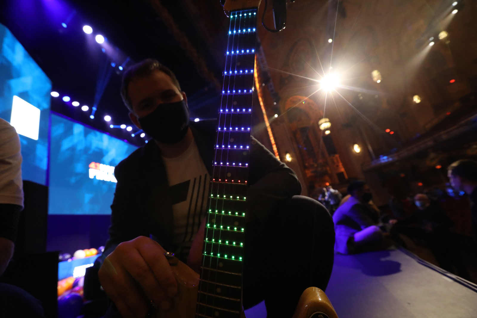 Rocking on stage
